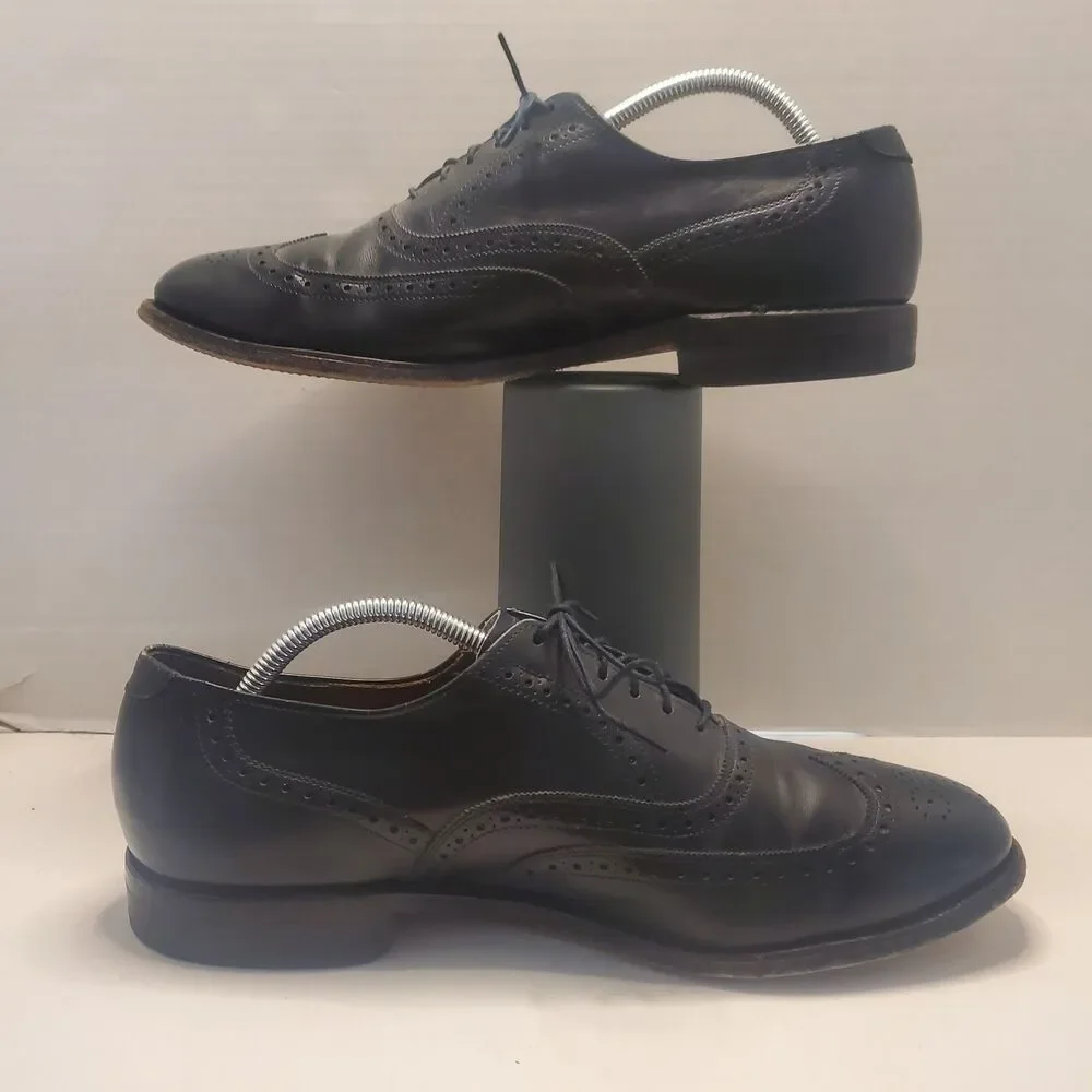 Allen Edmonds Chester Wingtip Oxford Men’s 10.5D Black Leather Dress Shoes 31185